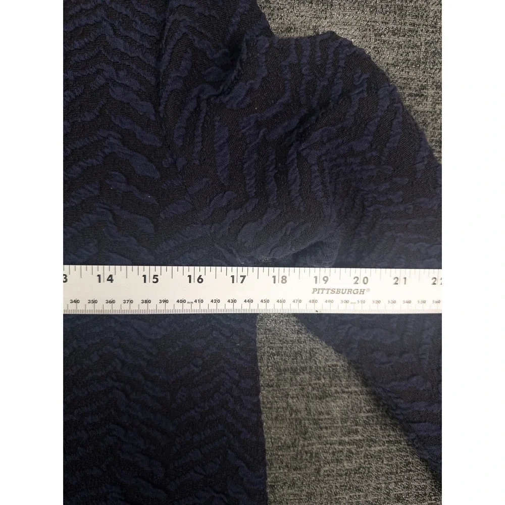 J. Mclaughlin Sweater Womens‎ M Blue Black Pullover Cowl Neck Textured